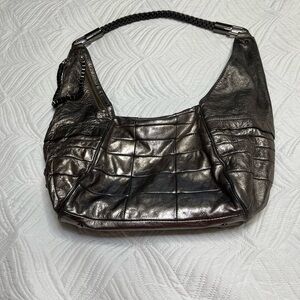 Kenneth Cole Women’s Pewter Metallic Hobo Shoulder Bag